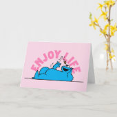 Sesamstraße | Cookie Monster Genießen Sie das Lebe Karte (Gelbe Blume)