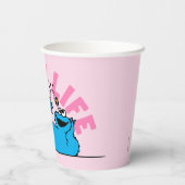 Sesamstraße | Cookie Monster Genießen Sie das Lebe Pappbecher (Rückseite)