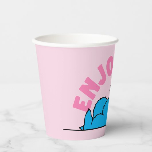 Sesamstraße | Cookie Monster Genießen Sie das Lebe Pappbecher (Vorderseite)