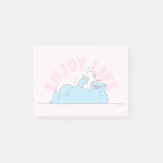 Sesamstraße | Cookie Monster Genießen Sie das Lebe Post-it Klebezettel (Vorderseite)