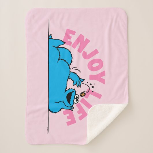 Sesamstraße | Cookie Monster Genießen Sie das Lebe Sherpadecke (Vorderseite)