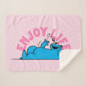 Sesamstraße | Cookie Monster Genießen Sie das Lebe Sherpadecke (Vorderseite (Horizontal))