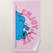 Sesamstraße | Cookie Monster Genießen Sie das Lebe Strandtuch (Vorderseite)