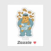 Sesamstraße | Cookie Monster - Ich kann nicht aufh Aufkleber (Blatt)