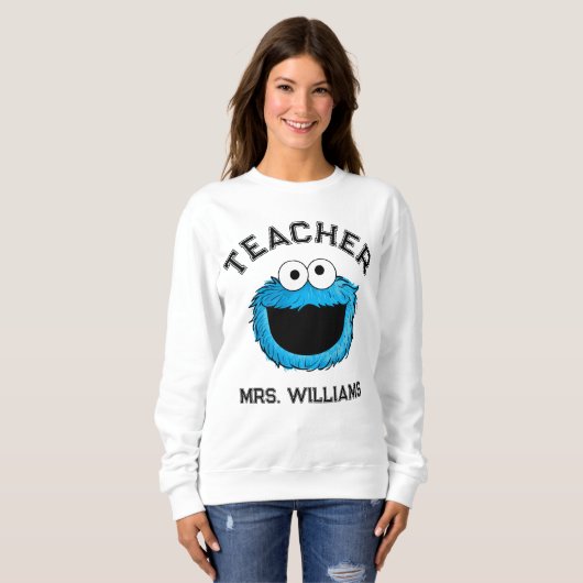 Sesamstraße | Cookie Monster Lehrer Sweatshirt (Vorne ganz)
