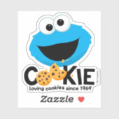 Sesamstraße | Cookie Monster Love Cookies Aufkleber (Blatt)