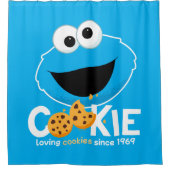 Sesamstraße | Cookie Monster Love Cookies Duschvorhang (Vorderseite)