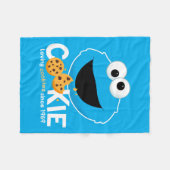 Sesamstraße | Cookie Monster Love Cookies Fleecedecke (Vorderseite (Horizontal))