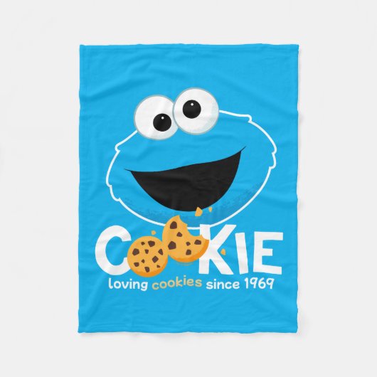 Sesamstraße | Cookie Monster Love Cookies Fleecedecke (Vorderseite)