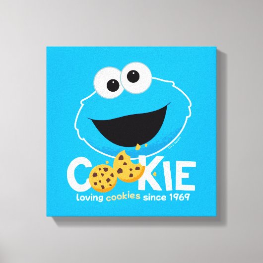 Sesamstraße | Cookie Monster Love Cookies Leinwanddruck (Vorderseite)