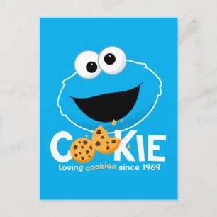 Sesamstraße Cookie Monster Love Cookies Postkarte