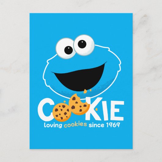 Sesamstraße | Cookie Monster Love Cookies Postkarte (Vorderseite)