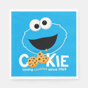Sesamstraße   Cookie Monster Love Cookies Serviette