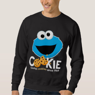Sesamstraße   Cookie Monster Love Cookies Sweatshirt