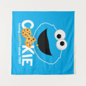 Sesamstraße | Cookie Monster Love Cookies Wandteppich (Vorderseite (Horizontal))