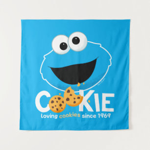 Sesamstraße Cookie Monster Love Cookies Wandteppich
