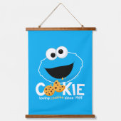 Sesamstraße | Cookie Monster Love Cookies Wandteppich Mit Holzrahmen (Vorderseite)