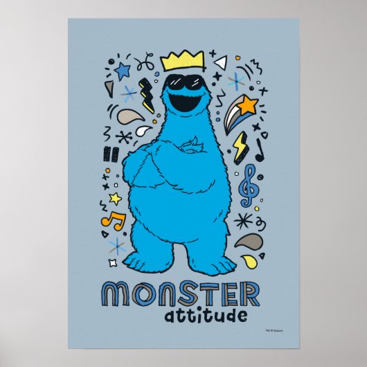 Sesamstraße | Cookie Monster - Monster Attitude Poster (Vorne)