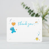 Sesamstraße | Cookie Monster Vielen Dank Einladung (Stehend Vorderseite)