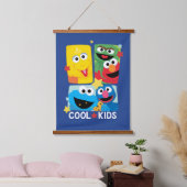 Sesamstraße | Coole Kinder Wandteppich Mit Holzrahmen (Schlafzimmer)