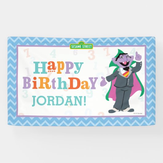 Sesamstraße | Count von Count Birthday Banner (Horizontal)