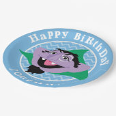 Sesamstraße | Count von Count Birthday Pappteller (Schrägansicht)