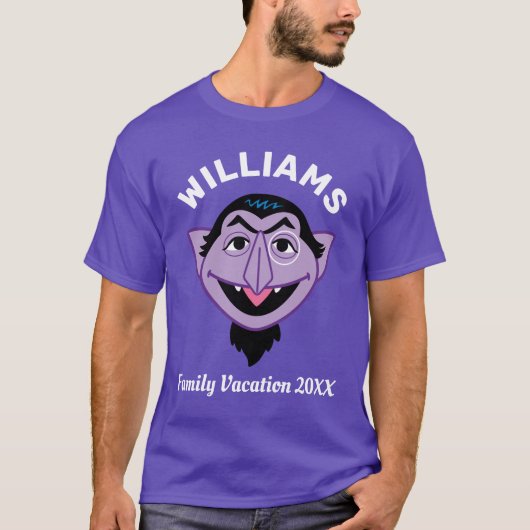 Sesamstraße | Count von Count Family Vacation T-Shirt (Vorderseite)