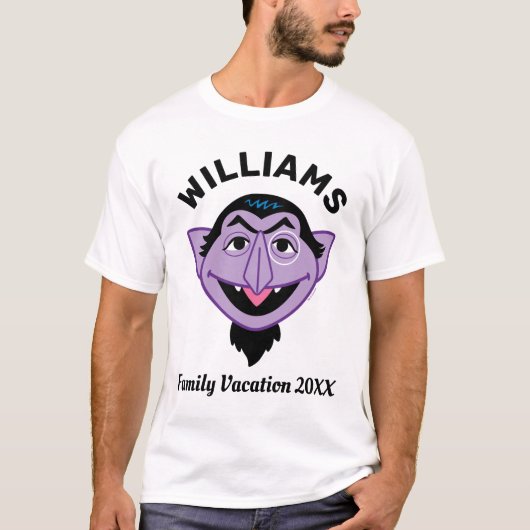 Sesamstraße | Count von Count Family Vacation T-Shirt (Vorderseite)