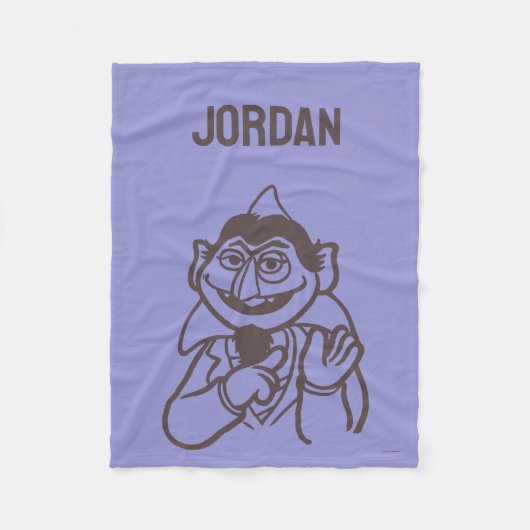 Sesamstraße | Count von Count | Name hinzufügen Fleecedecke (Vorderseite)