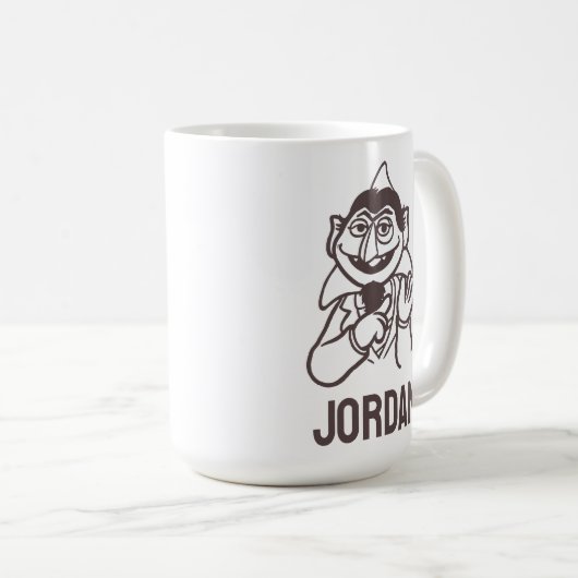Sesamstraße | Count von Count | Name hinzufügen Kaffeetasse (VorderseiteRechts)
