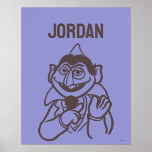 Sesamstraße Count von Count Name hinzufügen Poster