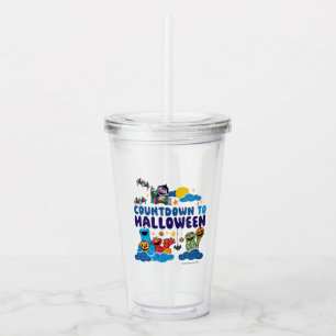 Sesamstraße   Countdown bis Halloween Acryltrinkbecher