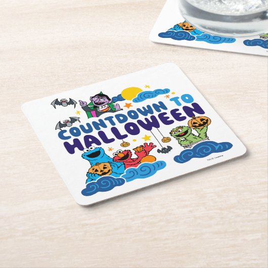 Sesamstraße | Countdown bis Halloween Rechteckiger Pappuntersetzer (angewinkelt)