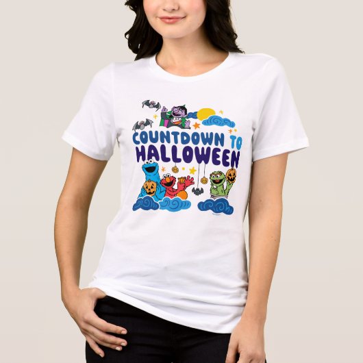 Sesamstraße | Countdown bis Halloween Tri-Blend Shirt (Vorderseite)