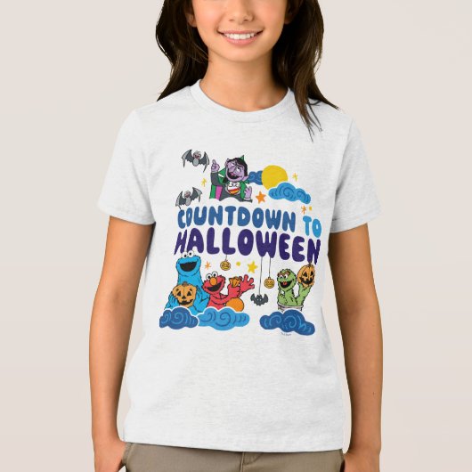 Sesamstraße | Countdown bis Halloween Tri-Blend Shirt (Vorderseite)