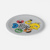 Sesamstraße-Crew Pappteller (Schrägansicht)