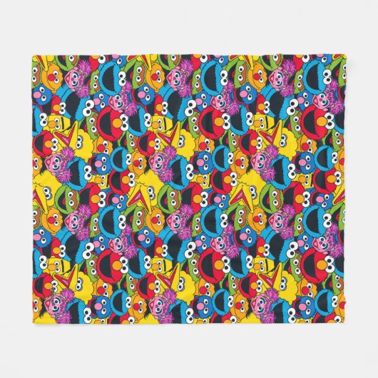 Sesamstraße Crew Pattern Fleecedecke (Vorderseite (Horizontal))