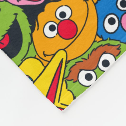 Sesamstraße Crew Pattern Fleecedecke (Ecke)