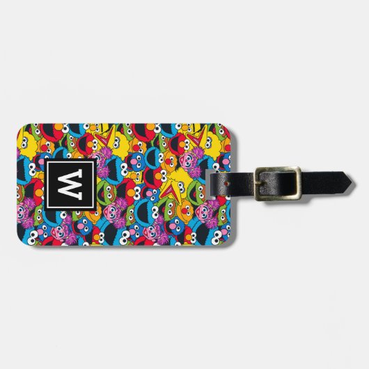 Sesamstraße Crew Pattern Gepäckanhänger (Vorderseite horizontal)