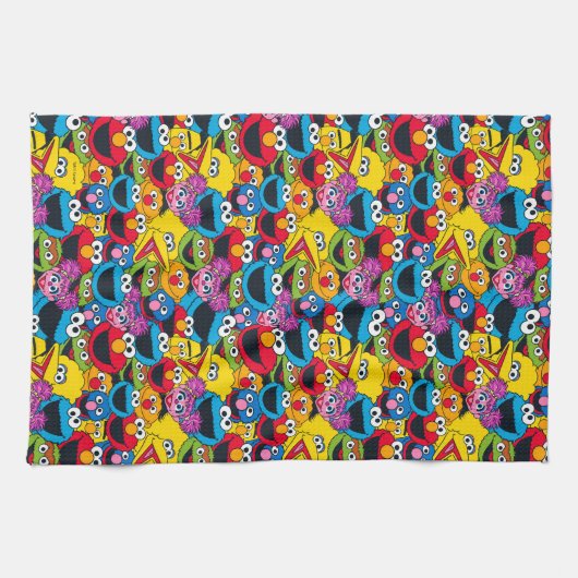 Sesamstraße Crew Pattern Geschirrtuch (Horizontal)