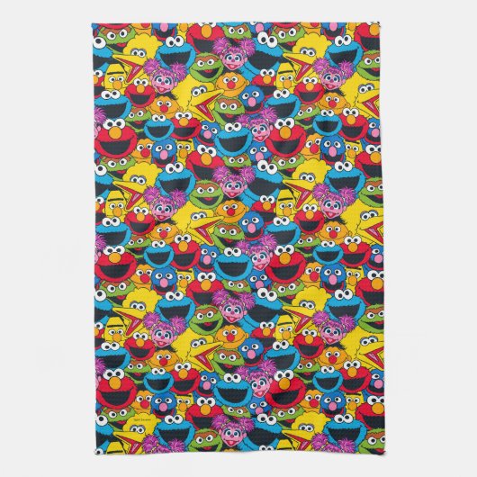 Sesamstraße Crew Pattern Geschirrtuch (Vertikal)