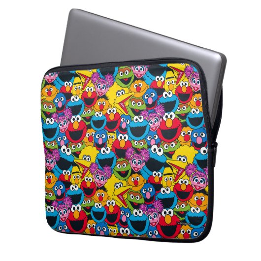 Sesamstraße Crew Pattern Laptopschutzhülle (Vorderseite Links)