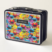 Sesamstraße Crew Pattern Metall Lunch Box (Rückseite)