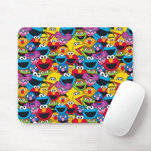 Sesamstraße Crew Pattern Mousepad (Mit Mouse)