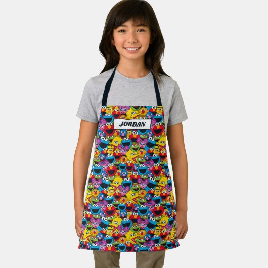 Sesamstraße Crew Pattern Schürze (Insitu)