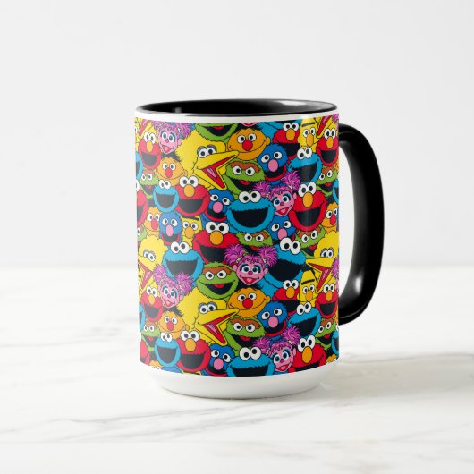 Sesamstraße Crew Pattern Tasse (VorderseiteRechts)