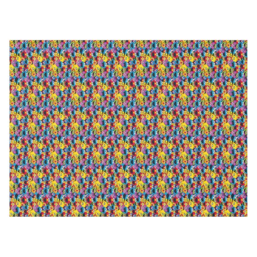Sesamstraße Crew Pattern Tischdecke (Vorderseite (Horizontal))