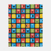 Sesamstraße Cubed Faces Pattern Fleecedecke (Vorderseite)