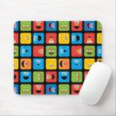 Sesamstraße Cubed Faces Pattern Mousepad (Mit Mouse)