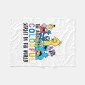 Sesamstraße | Die farbenfrohe Straße Fleecedecke (Vorderseite (Horizontal))